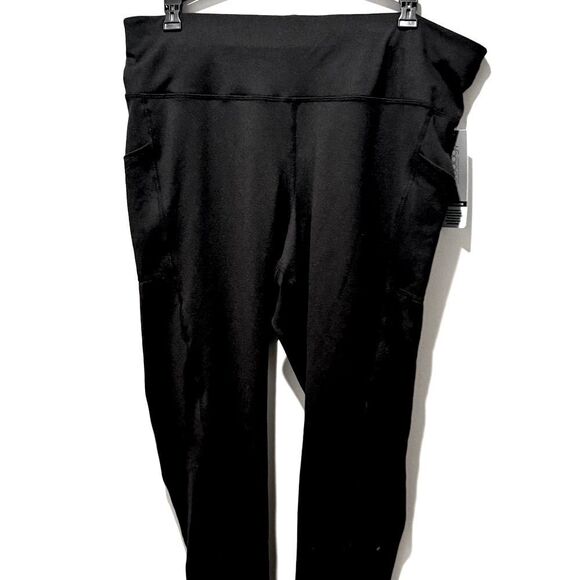 Women's Compression High-Waist Side-Pocket 7/8 Length Leggings, ID IDEOLOGY 1X - Picture 11 of 12